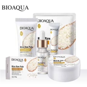 BIOAQUA Rice Pulp Glow Moisturizing 6 Pcs Glow Skin Care Series583_756