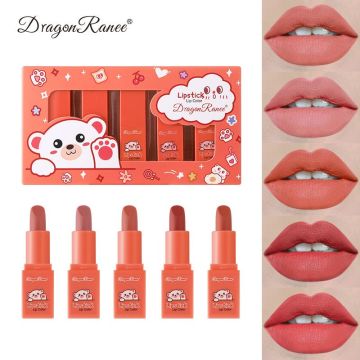 Dragon Ranee 5Pcs Velvet Matte Lipstick Set Long Lasting High Pigmented Velvet Lipstick For Women And For Girls996_132