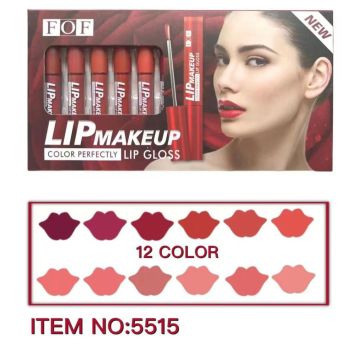 FOF Lip Makeup Color Perfectly Lip Gloss 12pc Superb Long Lasting Waterproof Matte Nude Lip Gloss680_329