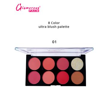 Glamorous Face 8 Color Ultra Blush on Palette Matte363_841