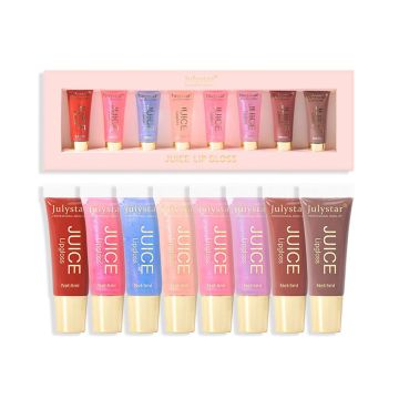 Julystar 4 Pcs Juice Transparent Lipgloss Water Light Moisturizing Lip Gloss Set Mirror Beautiful Moisturizing Tube Lip Gloss Lip Care Oil 5ml  J701-02835_465