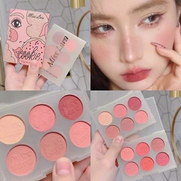 Miss Lara cookie eyeshadow &amp; Blush palette 6 colors 9g Ms-37212_86