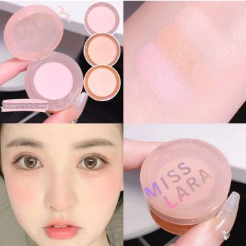 Miss Lara 3 in1 Pink Blusher And Highlighter 4.8g MS-538825_661