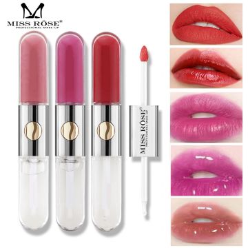 Miss Rose 2 in 1 Pack of 3 Fashion Longlasting &amp; Moisturizing lip gloss &amp; lip oil635_55