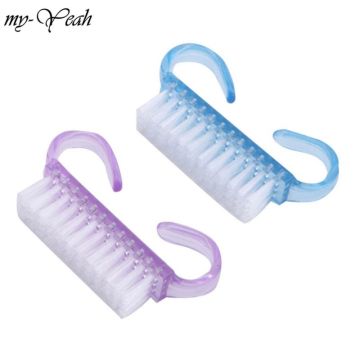 Myyeah Nail Art Cleaning Brush Finger Nail Care Dust Removal Handle Scrubbing Brush Manicure Tool90_306