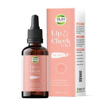 Olim Naturals - Peach Lip and Cheek Tint - Natural, Moisturizing, and Long-lasting Lip and Cheek Tint with Repairing Ingredients - 30ml431_185