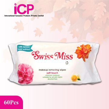 Swiss Miss Makeup Remover Wipes With Lemon Mint Extract 60 Pcs719_965