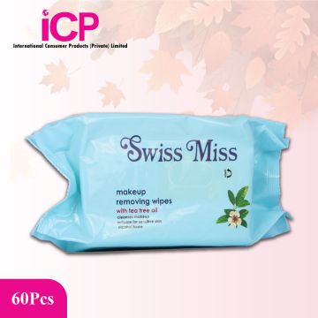 Swiss Miss Makeup Remover Wipes With Tea Tree Oil 60 Pcs354_633