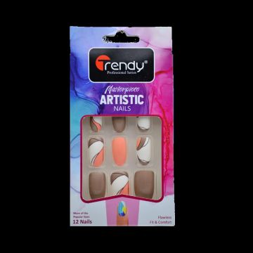 Trendy Masterpiece Artistic Nails - 12 Nails628_494