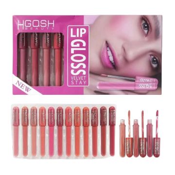 Velvet Lip Gloss 12pc Hgqsh Beauty 5529 Superb Long Lasting Waterproof Matte Nude Lip Gloss260_314